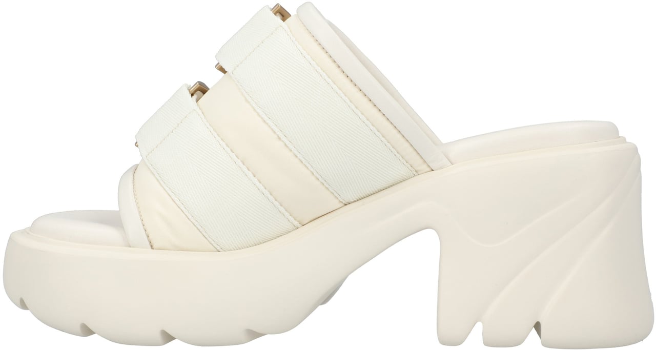 Bottega Veneta Flash Mule White Neutraal