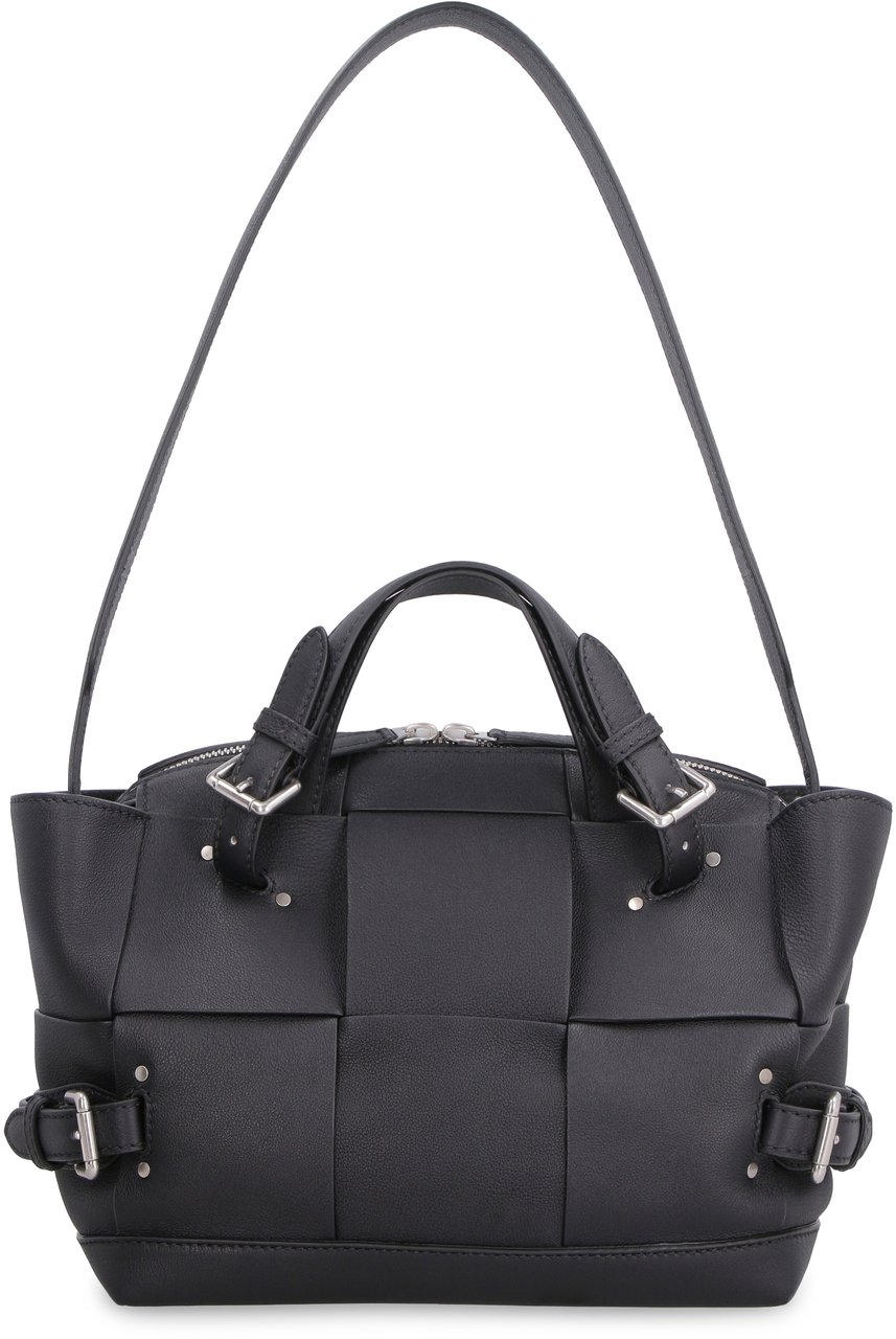 Bottega Veneta Arco Tool leather tote Zwart