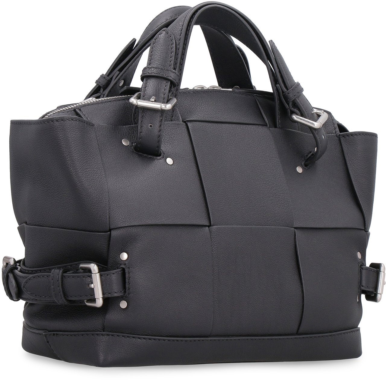 Bottega Veneta Arco Tool leather tote Zwart