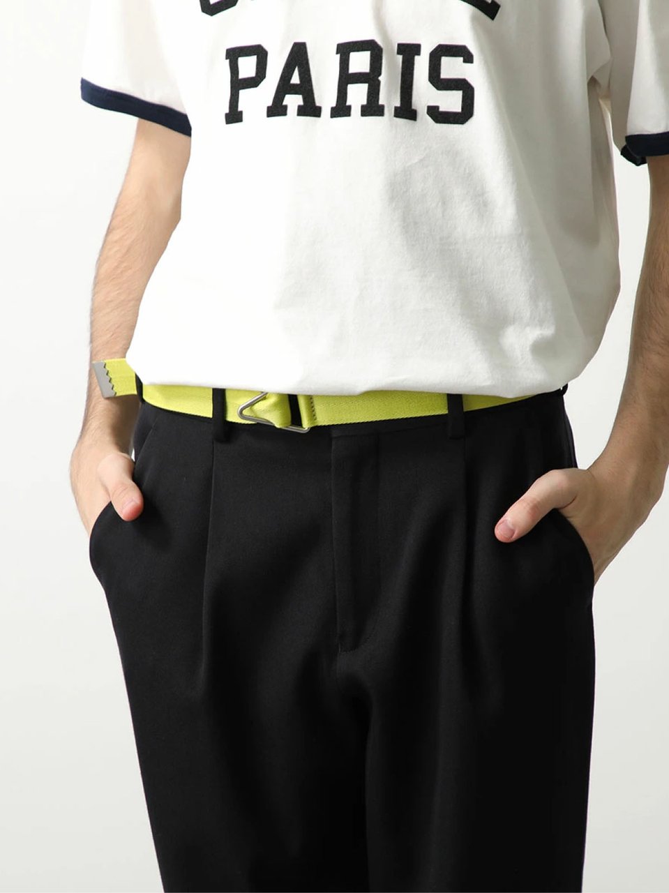 Bottega Veneta Triangle Logo Nastro Belt Groen