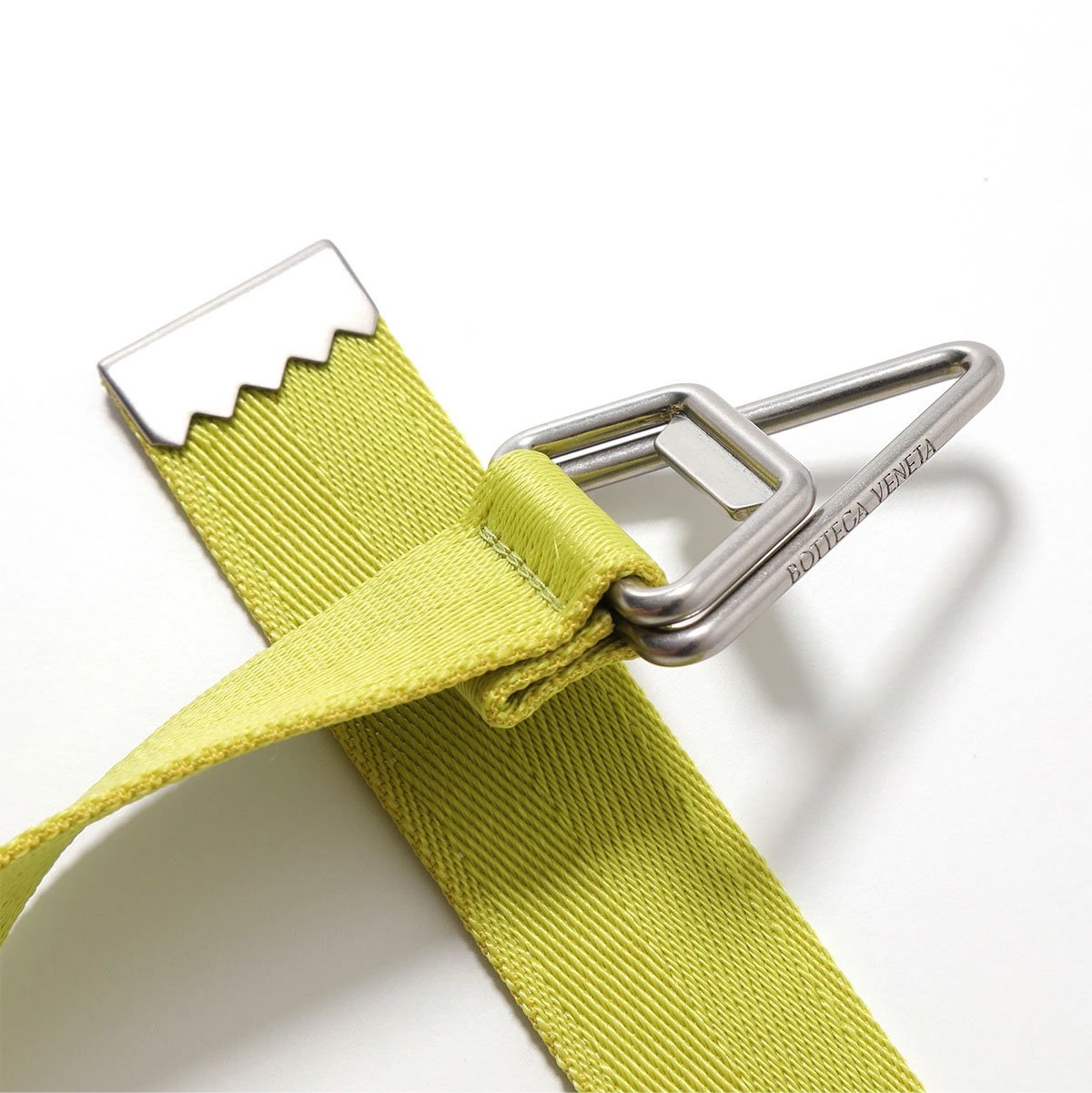 Bottega Veneta Triangle Logo Nastro Belt Groen
