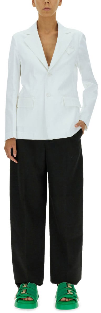 Bottega Veneta Tailored Single-Breasted Jacket with Notched Lapels Wit