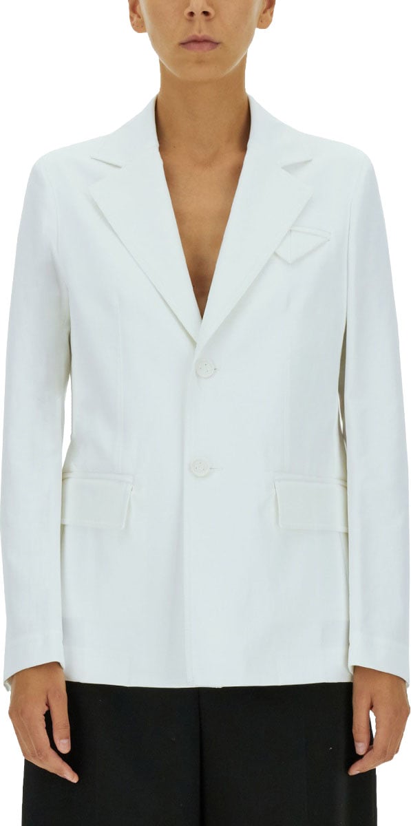 Bottega Veneta Tailored Single-Breasted Jacket with Notched Lapels Wit