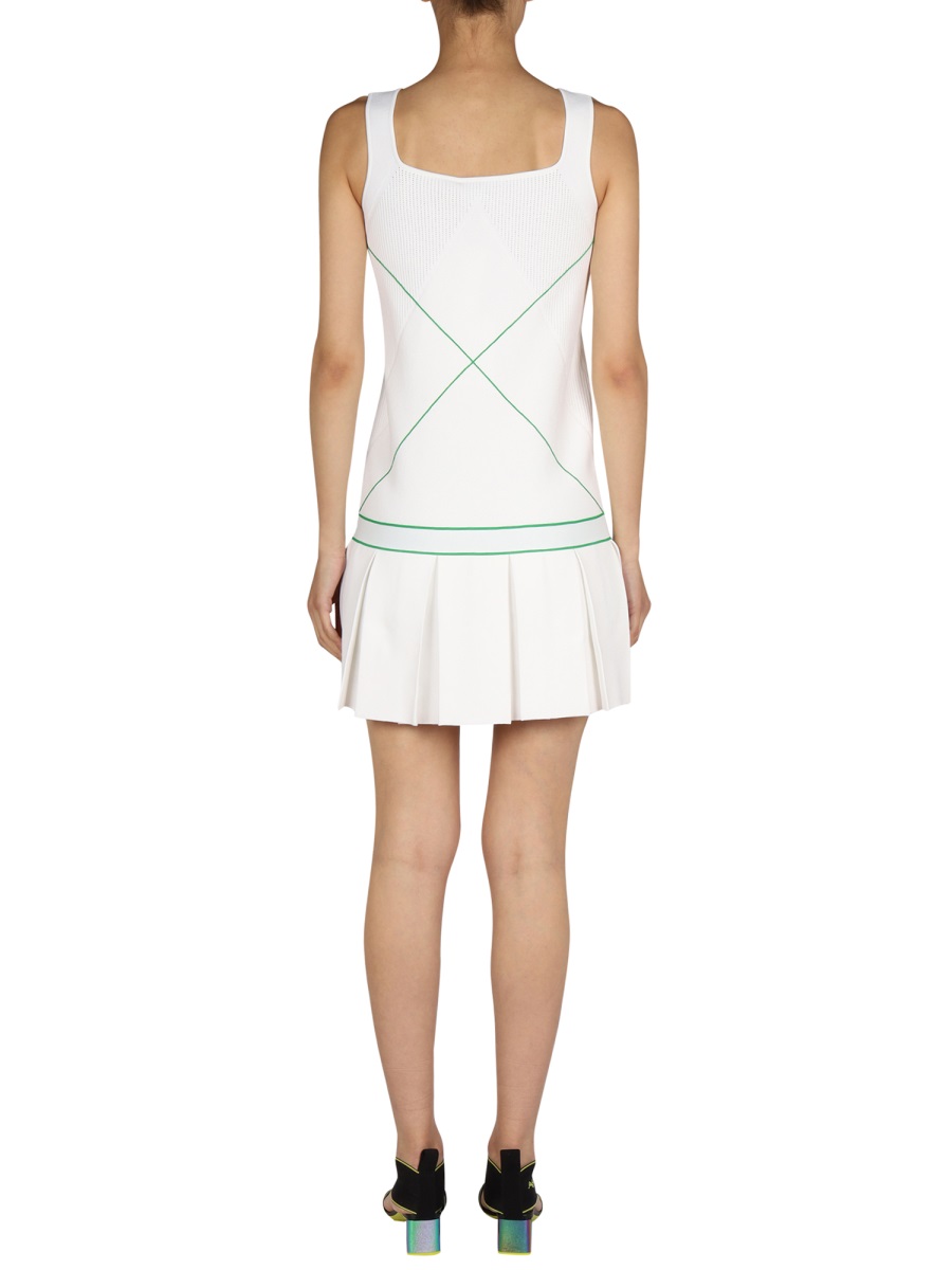 Bottega Veneta Logo Embroidery Day Dress with Elastic Waistband Wit