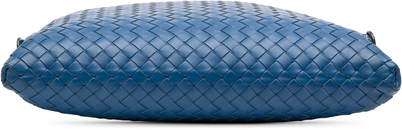Bottega Veneta Nappa Intrecciato Crossbody Blauw