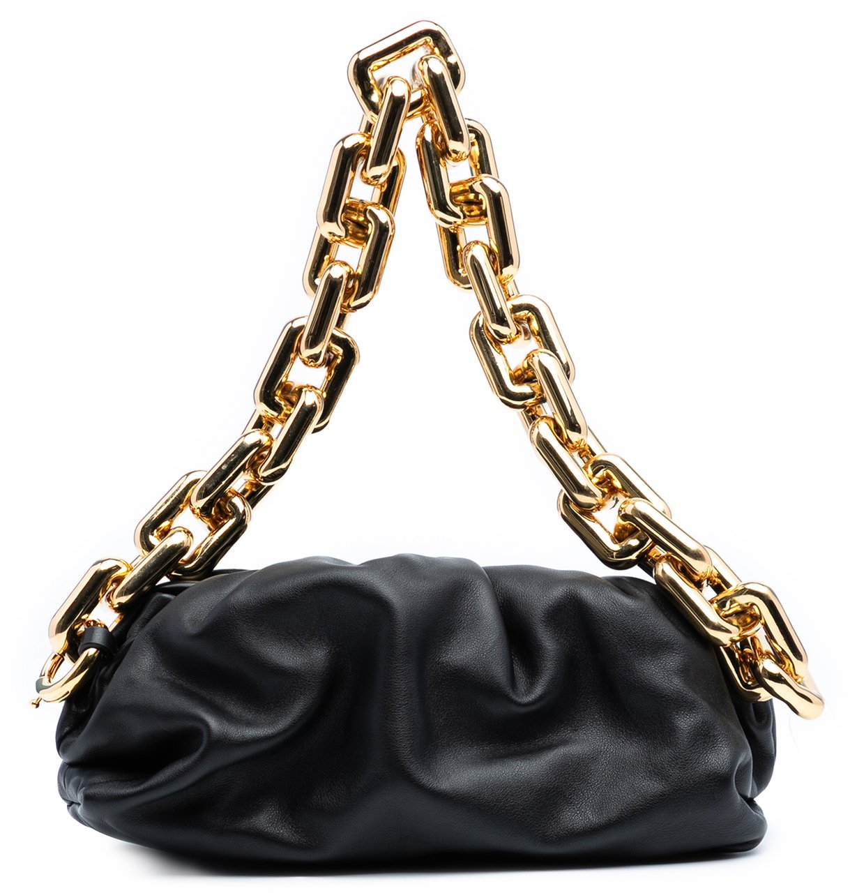 Bottega Veneta Small Lambskin Chain Pouch Zwart