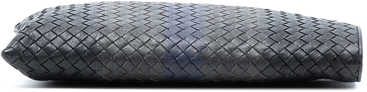 Bottega Veneta Tricolor Nappa Intrecciato Clutch Zwart