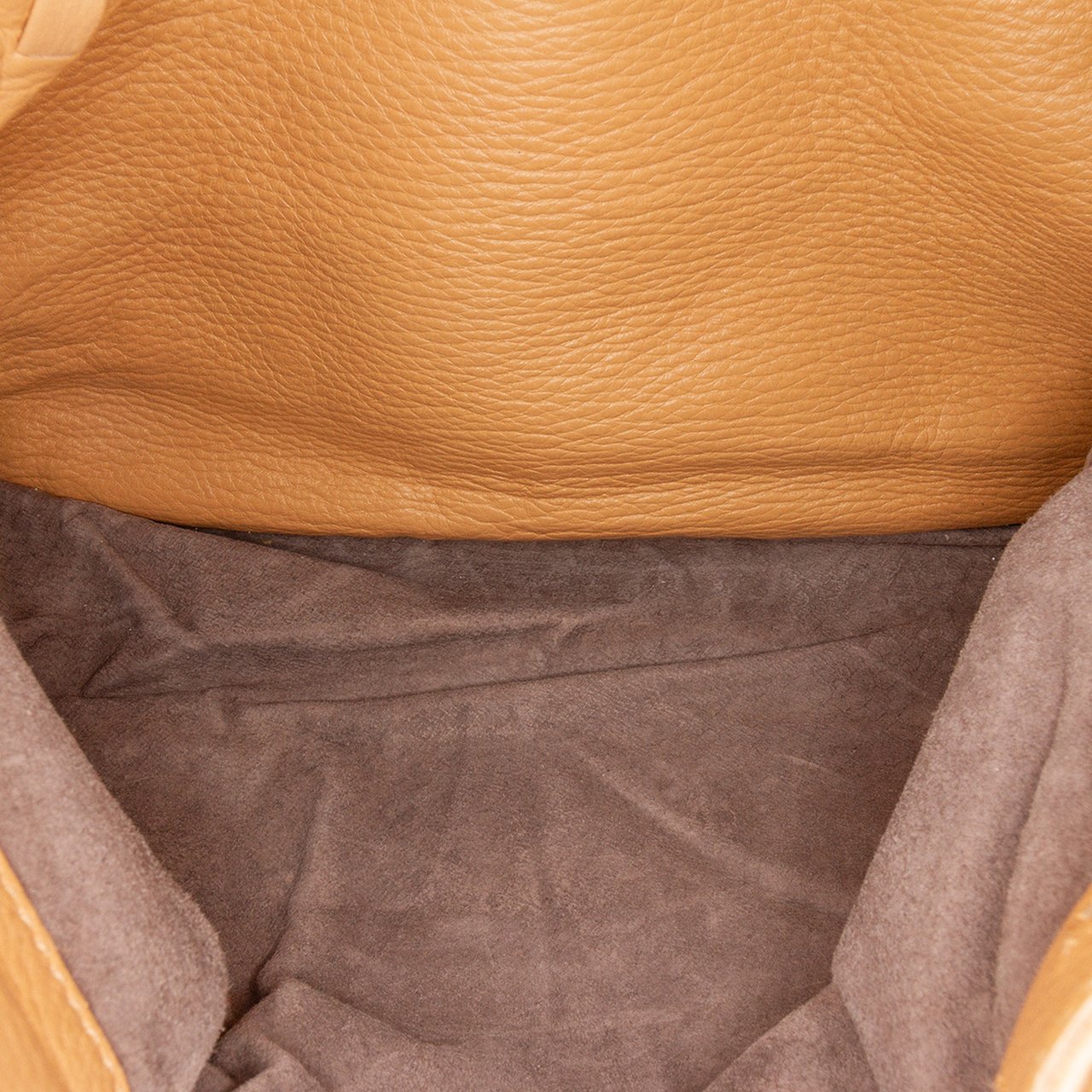 Bottega Veneta Intrecciato Trimmed Leather Handbag Bruin