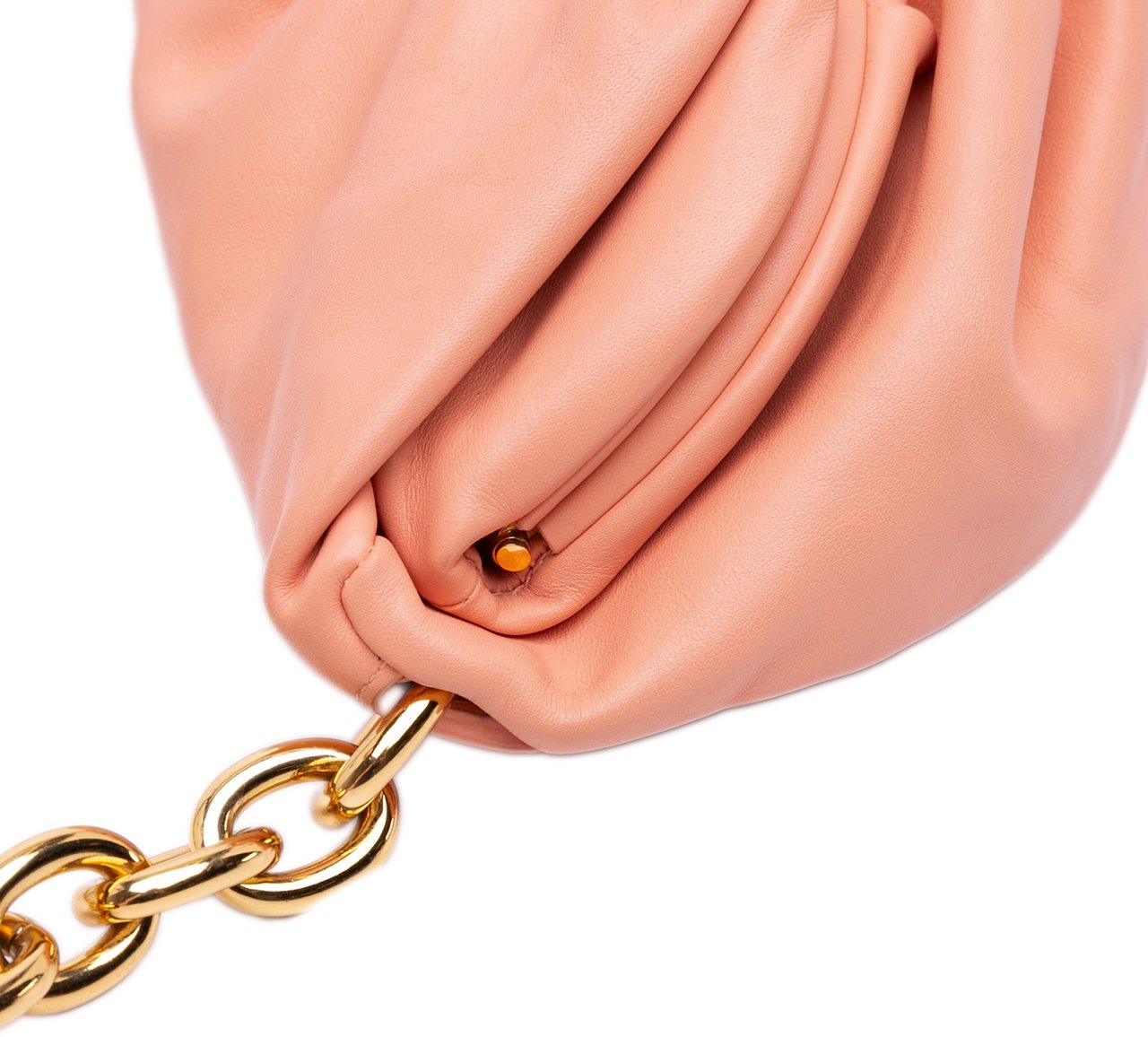Bottega Veneta Lambskin Belt Chain Pouch Roze
