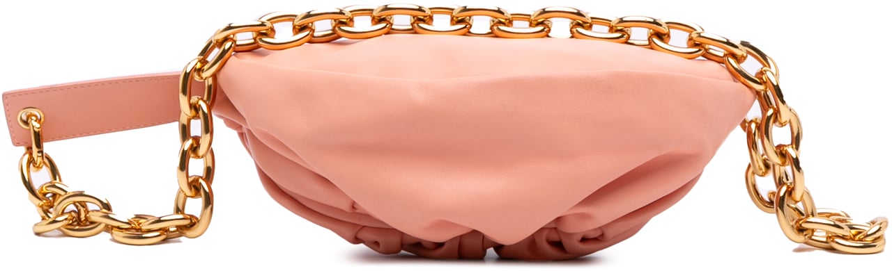 Bottega Veneta Lambskin Belt Chain Pouch Roze