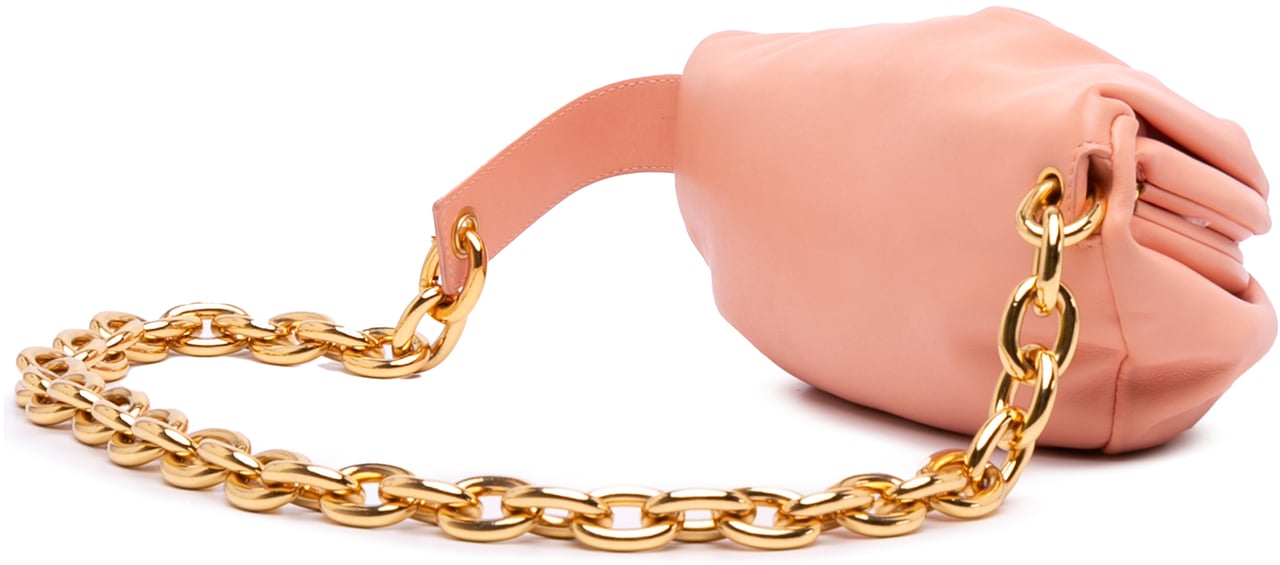 Bottega Veneta Lambskin Belt Chain Pouch Roze