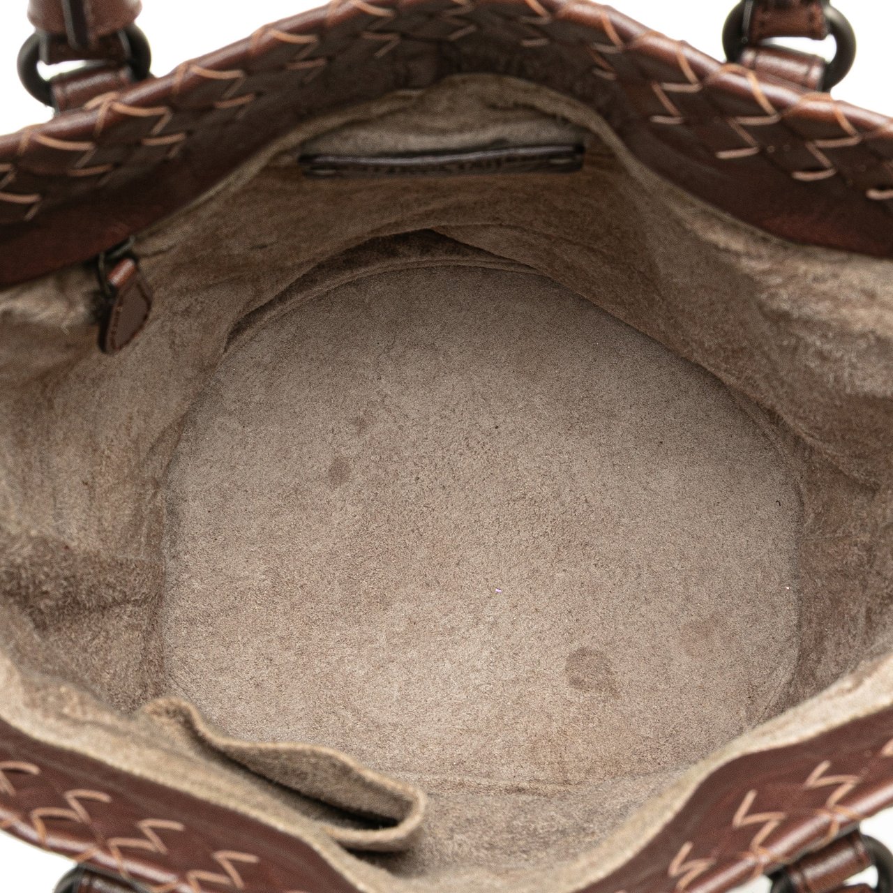Bottega Veneta Bicolor Nappa Intrecciato Bucket Bag Bruin