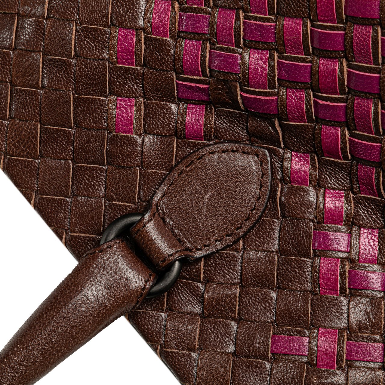 Bottega Veneta Bicolor Nappa Intrecciato Bucket Bag Bruin
