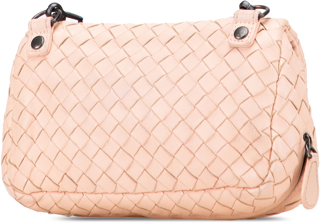 Bottega Veneta Mini Nappa Intrecciato Expandable Chain Crossbody Bruin