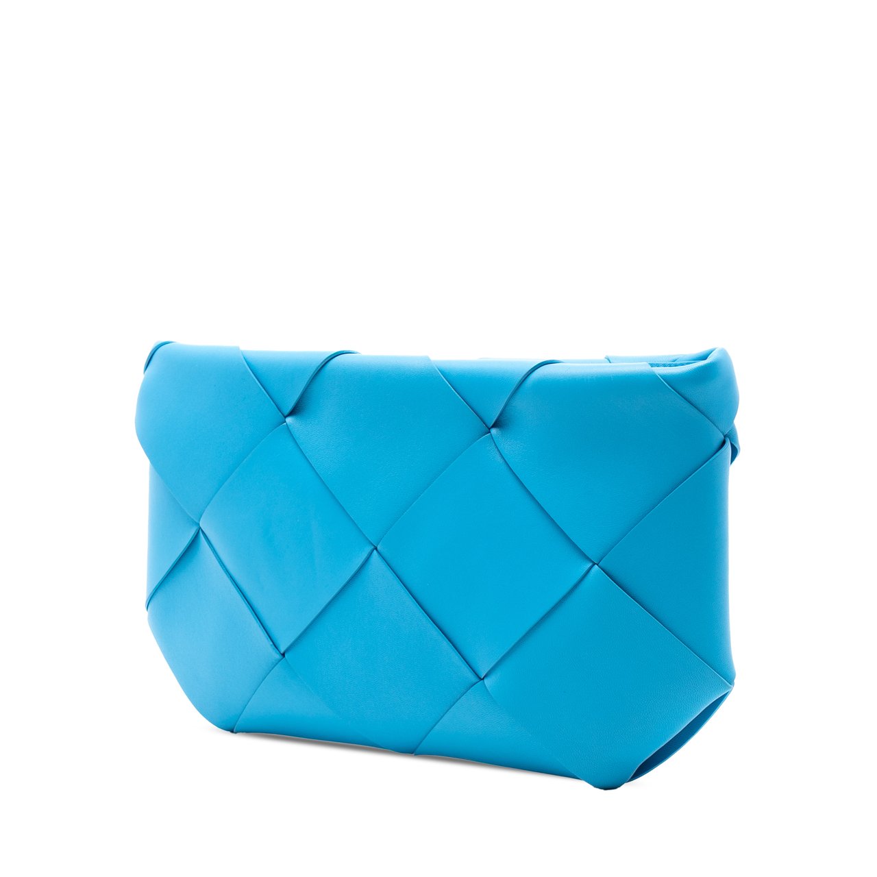 Bottega Veneta Nappa Maxi Intrecciato Clutch Blauw