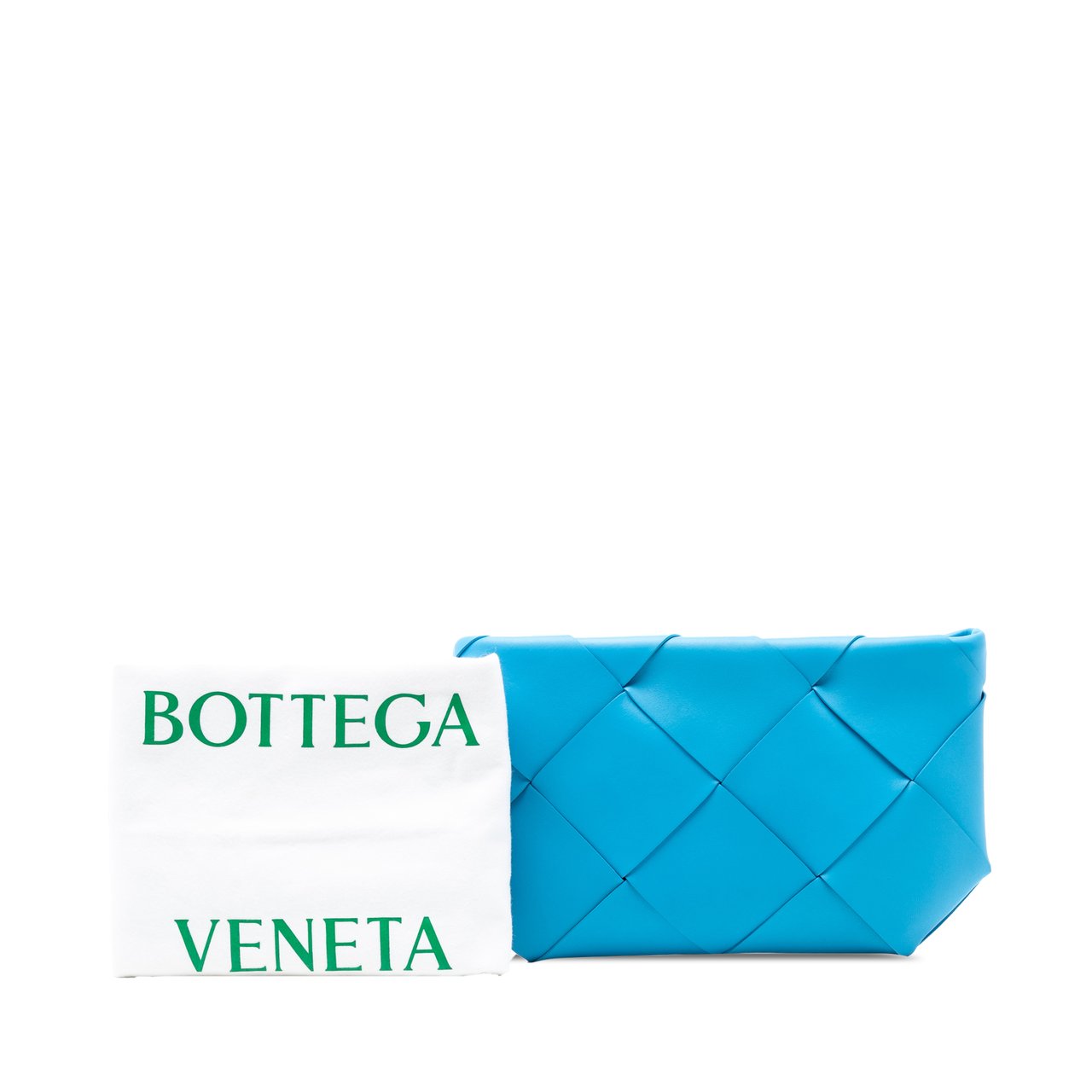 Bottega Veneta Nappa Maxi Intrecciato Clutch Blauw