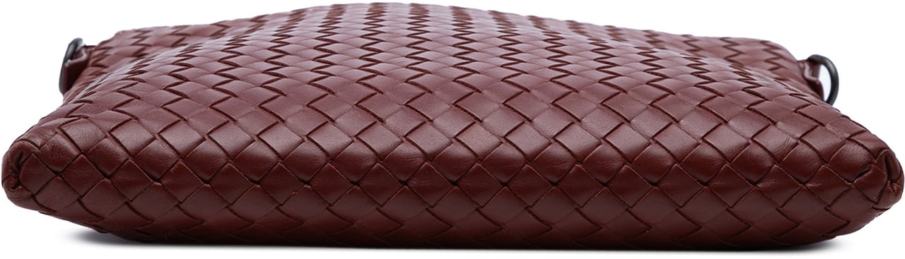 Bottega Veneta Nappa Intrecciato Crossbody Rood