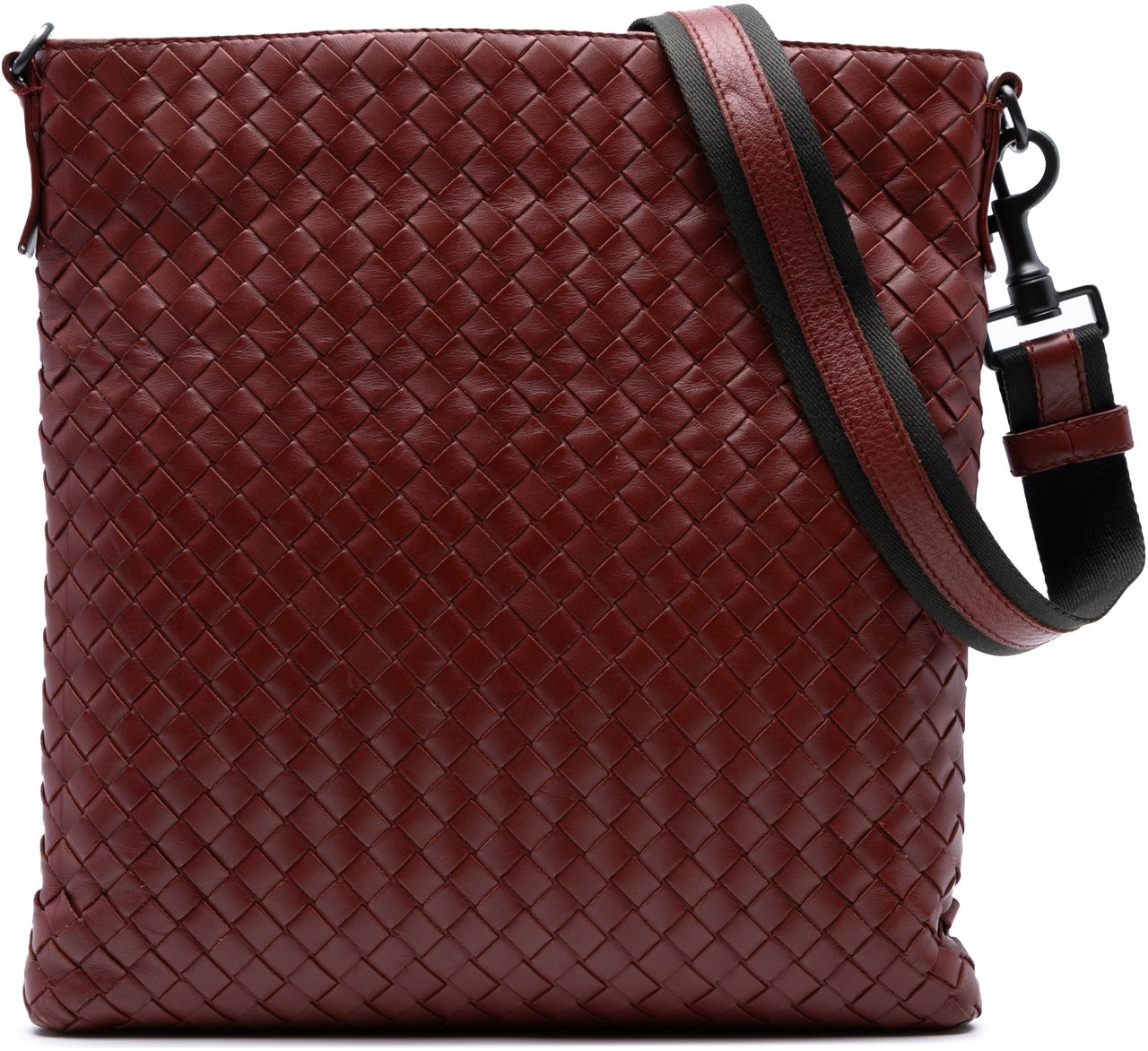 Bottega Veneta Nappa Intrecciato Crossbody Rood