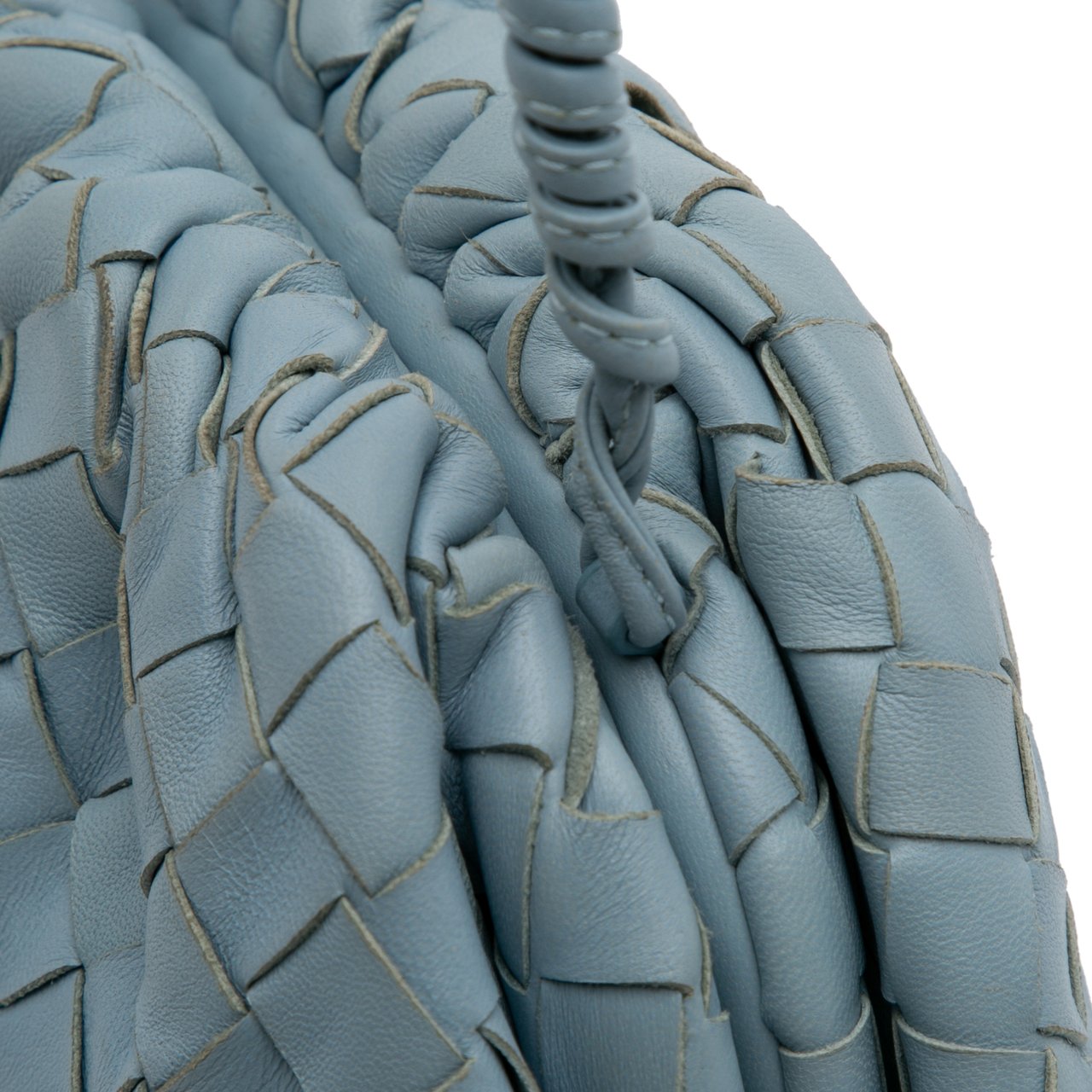 Bottega Veneta Nappa Intrecciato The Mini Pouch Crossbody Blauw