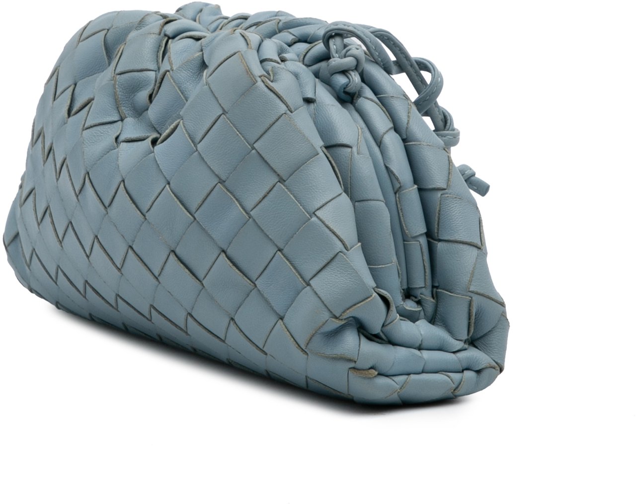 Bottega Veneta Nappa Intrecciato The Mini Pouch Crossbody Blauw