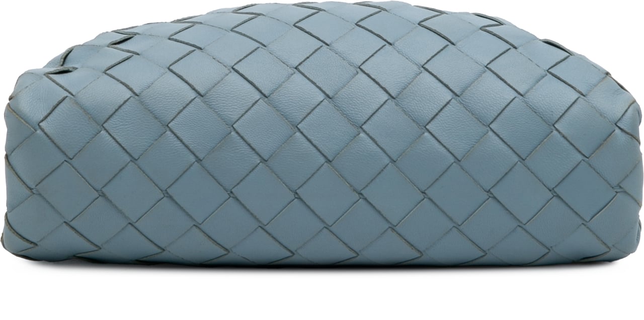 Bottega Veneta Nappa Intrecciato The Mini Pouch Crossbody Blauw
