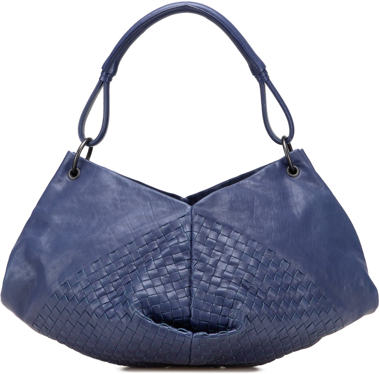 Bottega Veneta Nappa Intrecciato Aquilone Fortune Cookie Hobo Blauw