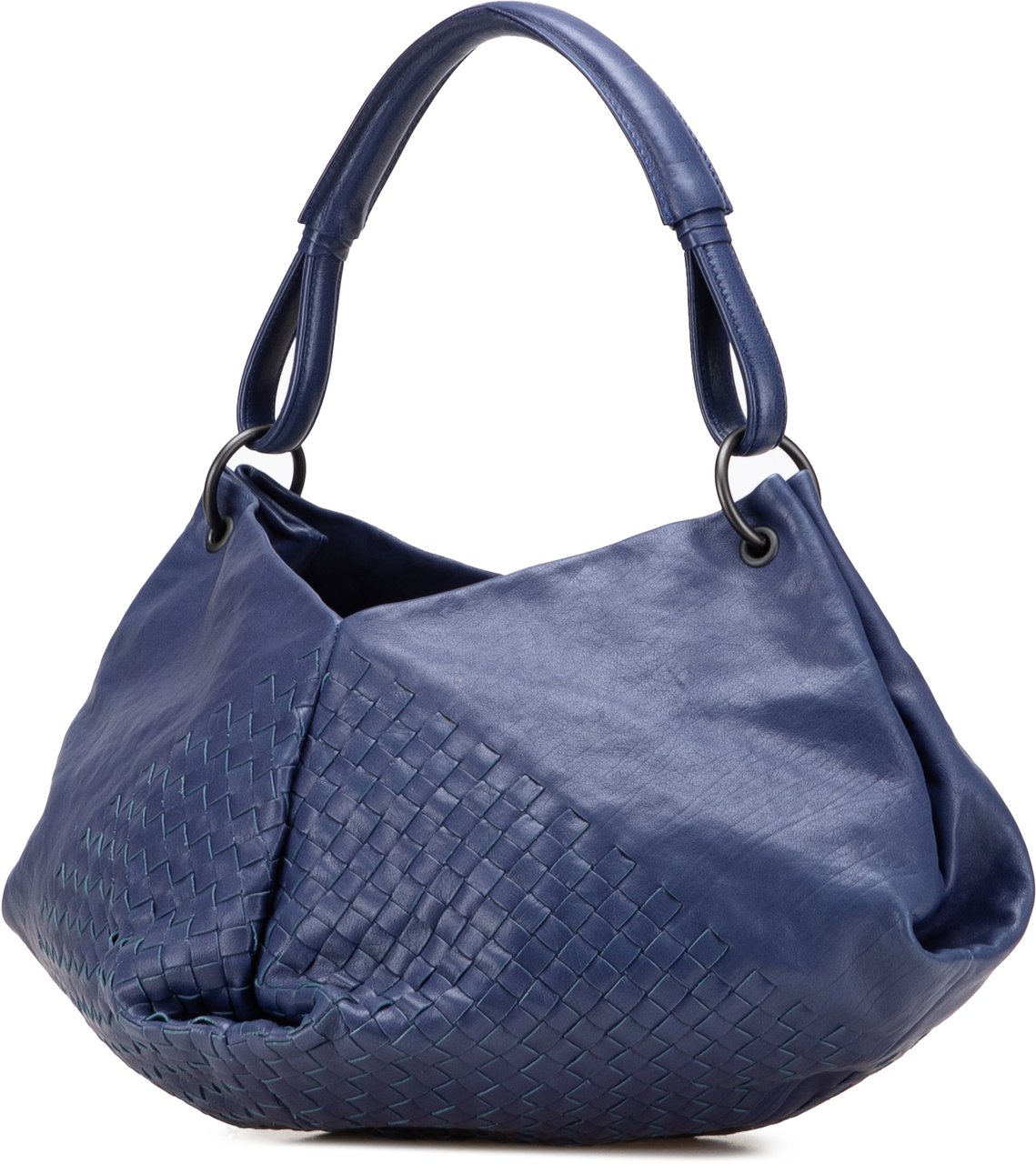Bottega Veneta Nappa Intrecciato Aquilone Fortune Cookie Hobo Blauw