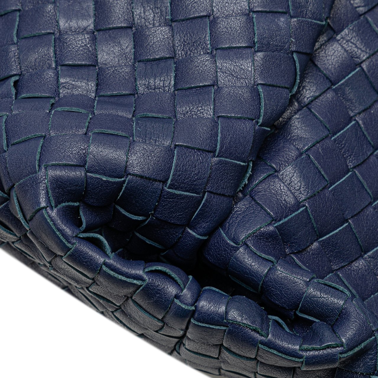 Bottega Veneta Nappa Intrecciato Aquilone Fortune Cookie Hobo Blauw