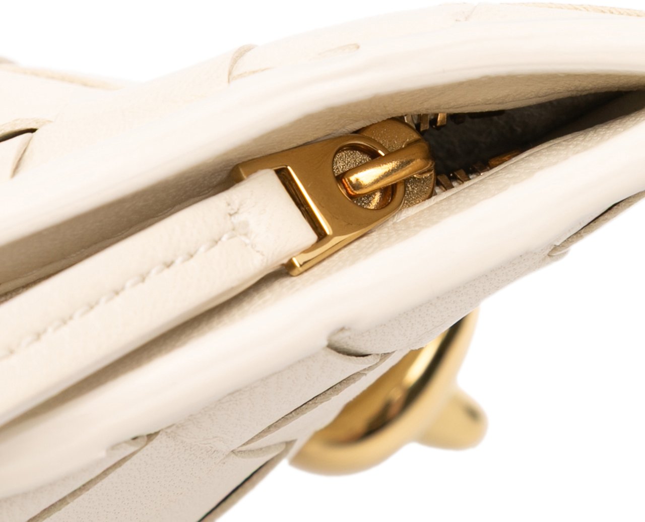 Bottega Veneta Baby Lambskin Intrecciato Solstice Shoulder Bag Wit