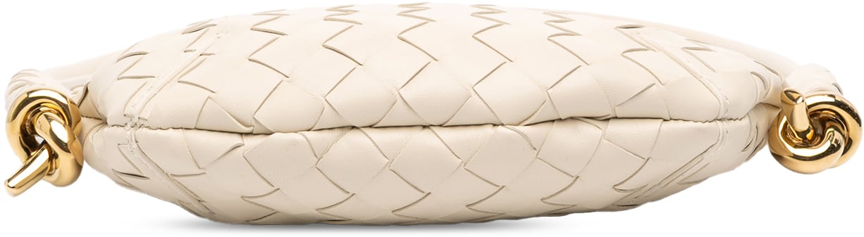 Bottega Veneta Baby Lambskin Intrecciato Solstice Shoulder Bag Wit