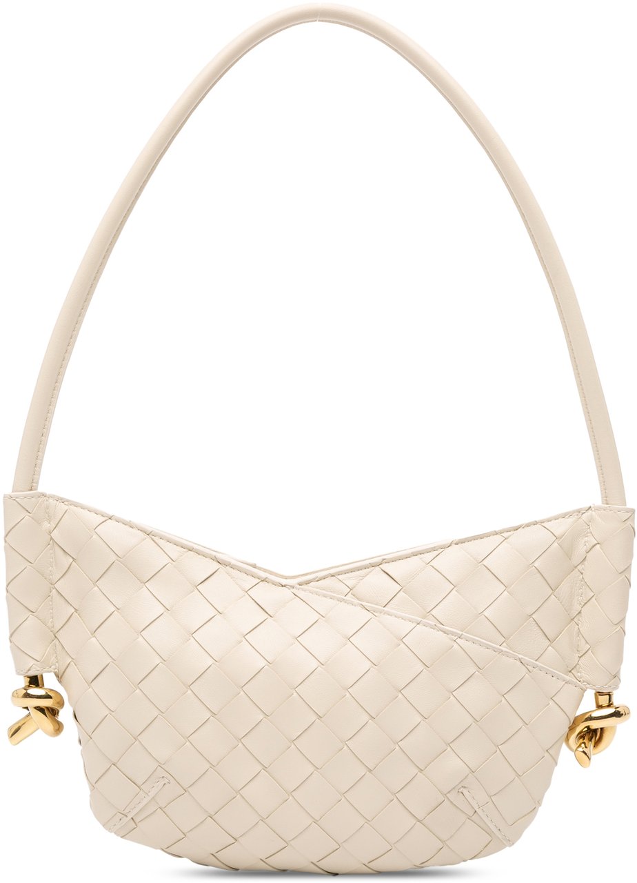 Bottega Veneta Baby Lambskin Intrecciato Solstice Shoulder Bag Wit
