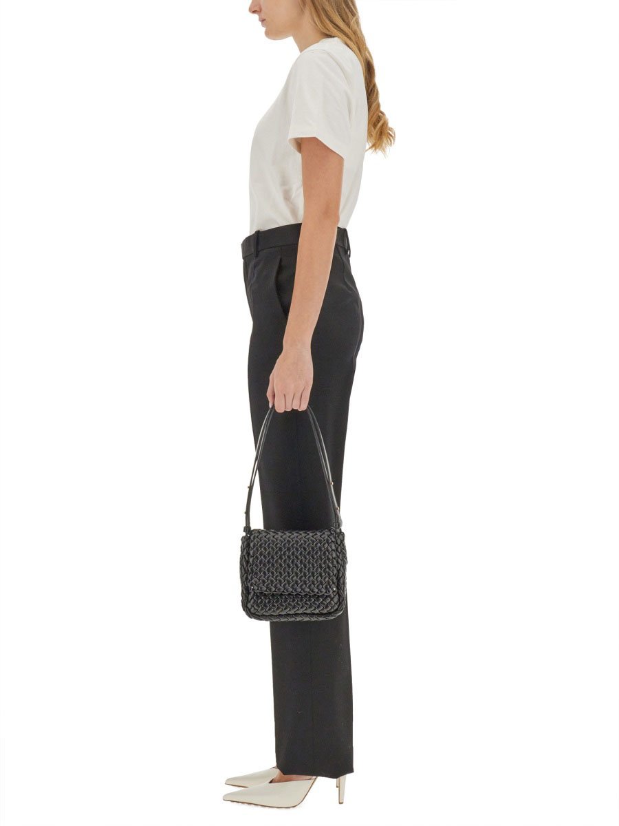 Bottega Veneta Slim Fit Tailored Pants in Wool Zwart