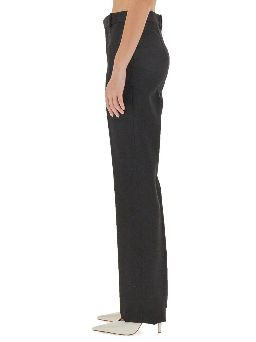 Bottega Veneta Slim Fit Tailored Pants in Wool Zwart