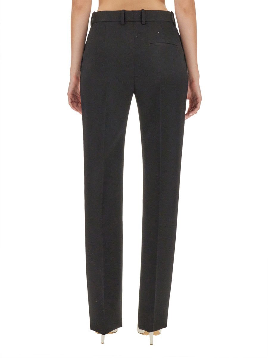 Bottega Veneta Slim Fit Tailored Pants in Wool Zwart