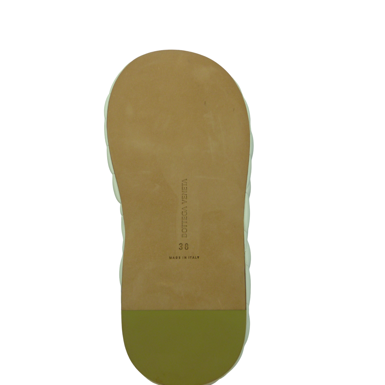 Bottega Veneta Sandalo imbottito in pelle bianca Wit