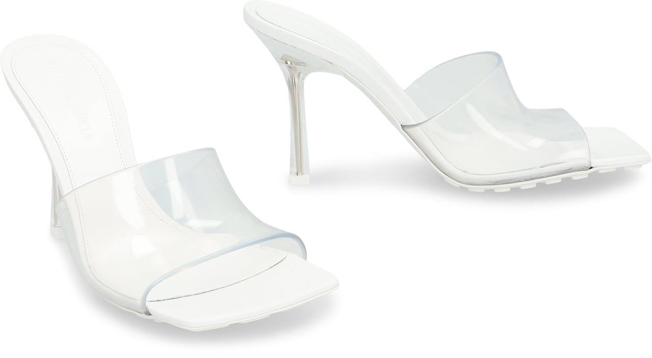 Bottega Veneta Logo detail rubber mules Wit