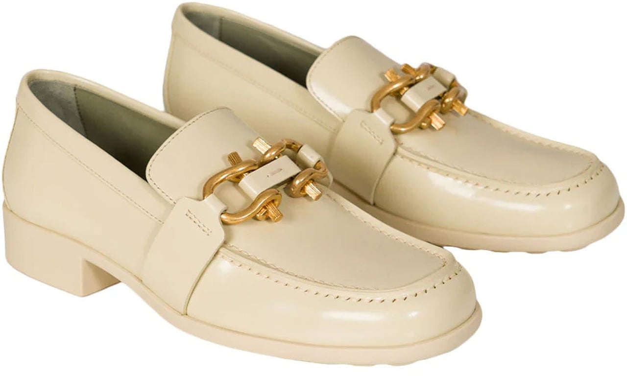 Bottega Veneta Bottega Veneta Monsieur Leather Loafers Wit