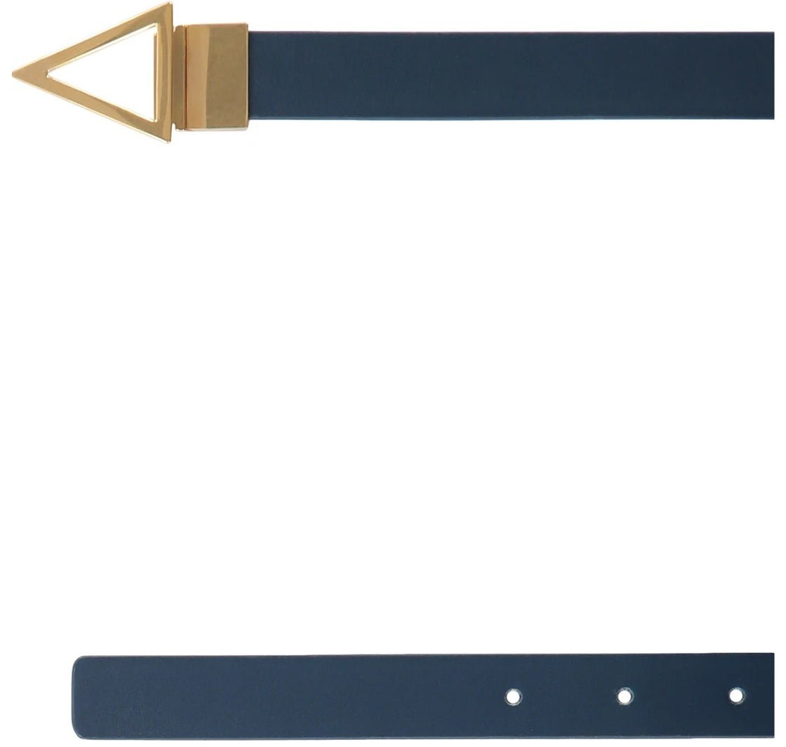 Bottega Veneta Reversible Leather Belt Blauw