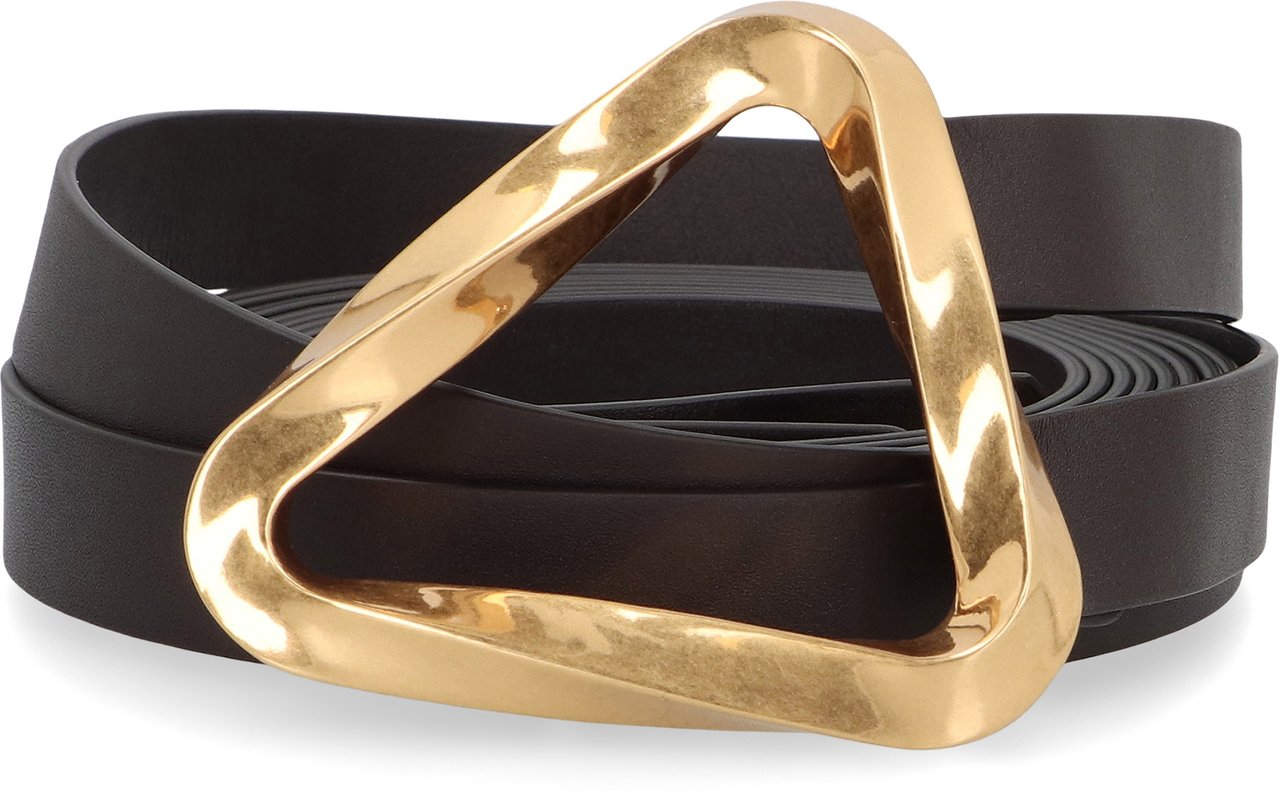 Bottega Veneta Leather double strap belt Bruin