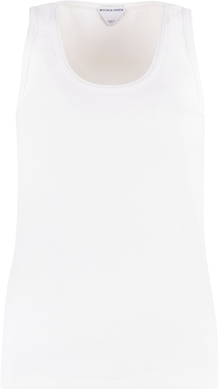 Bottega Veneta Ribbed tank top Wit