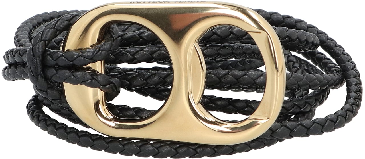 Bottega Veneta Intrecciato Nappa belt Zwart