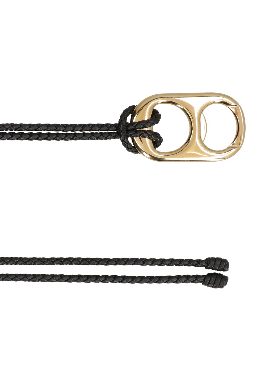 Bottega Veneta Intrecciato Nappa belt Zwart