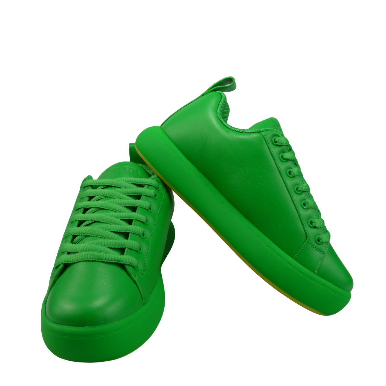 Bottega Veneta Sneakers verde in pelle Groen