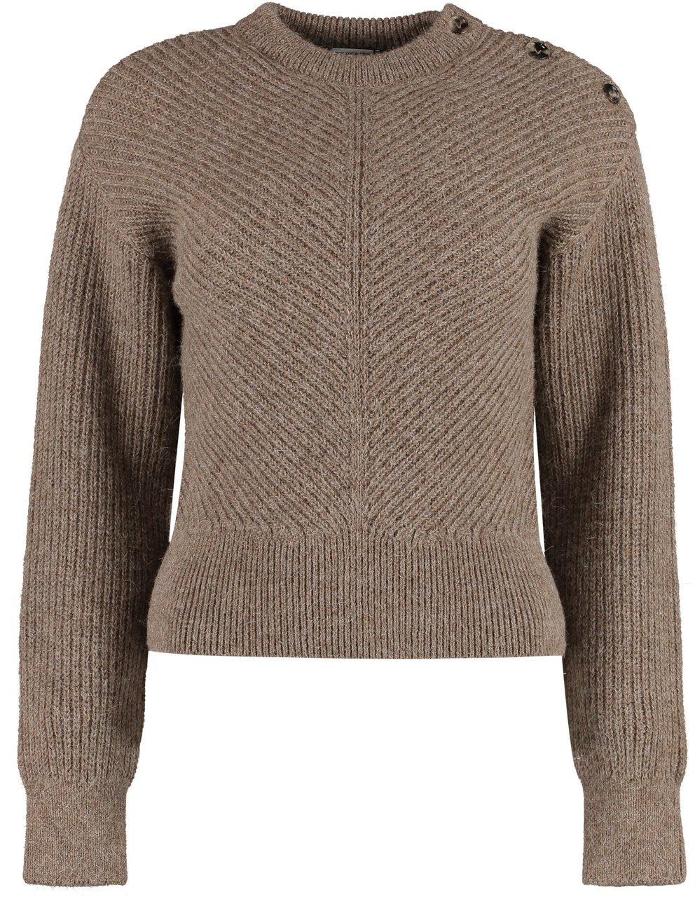 Bottega Veneta Long sleeve crew-neck sweater Bruin
