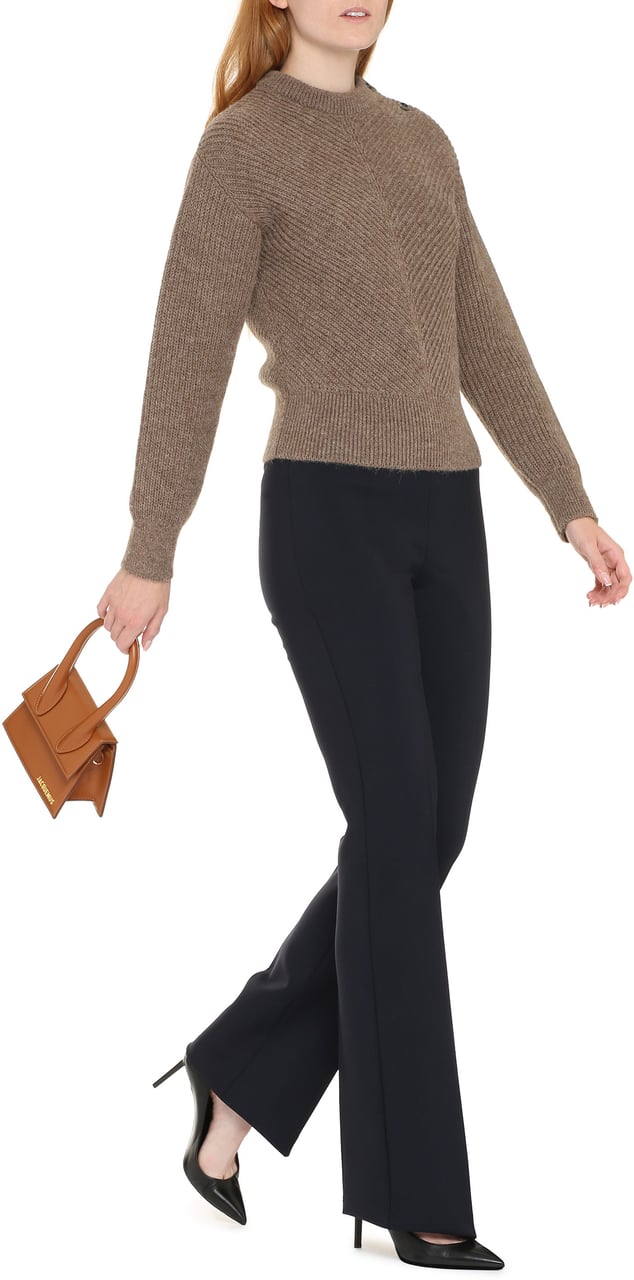 Bottega Veneta Long sleeve crew-neck sweater Bruin