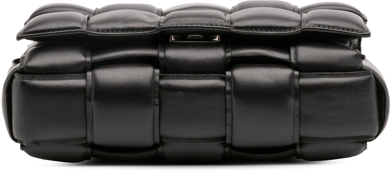 Bottega Veneta Nappa Intrecciato Padded Chain Cassette Satchel Zwart