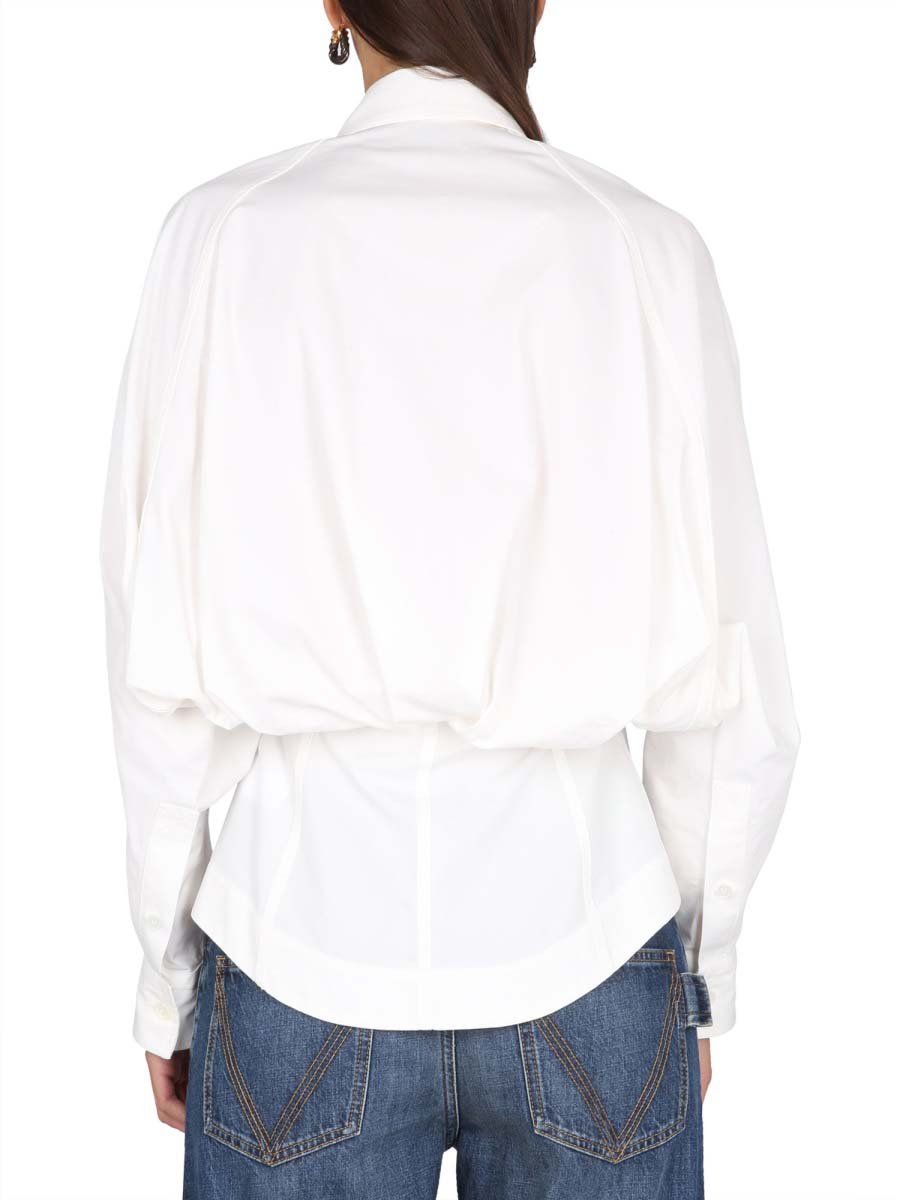 Bottega Veneta Tailored Button-Down Compact Shirt with Classic Collar Wit