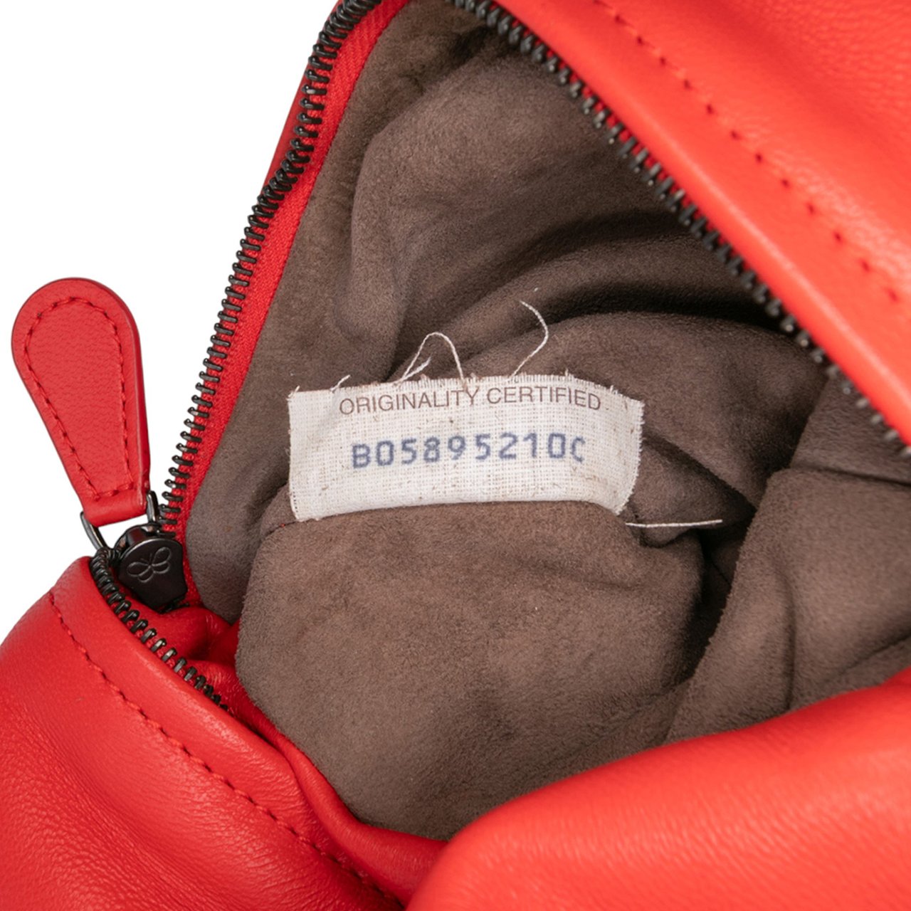 Bottega Veneta Nappa Intrecciato Turn Lock Clutch Rood