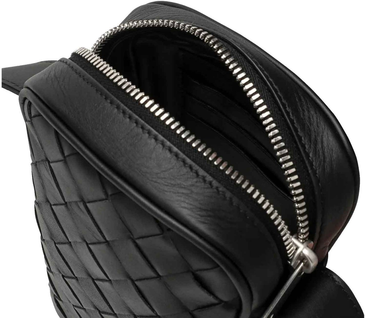 Bottega Veneta Bottega Veneta Intrecciato Mini Crossbody Bag Zwart