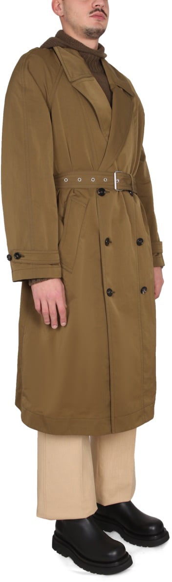 Bottega Veneta Nylon Folding Trench Coat Bruin